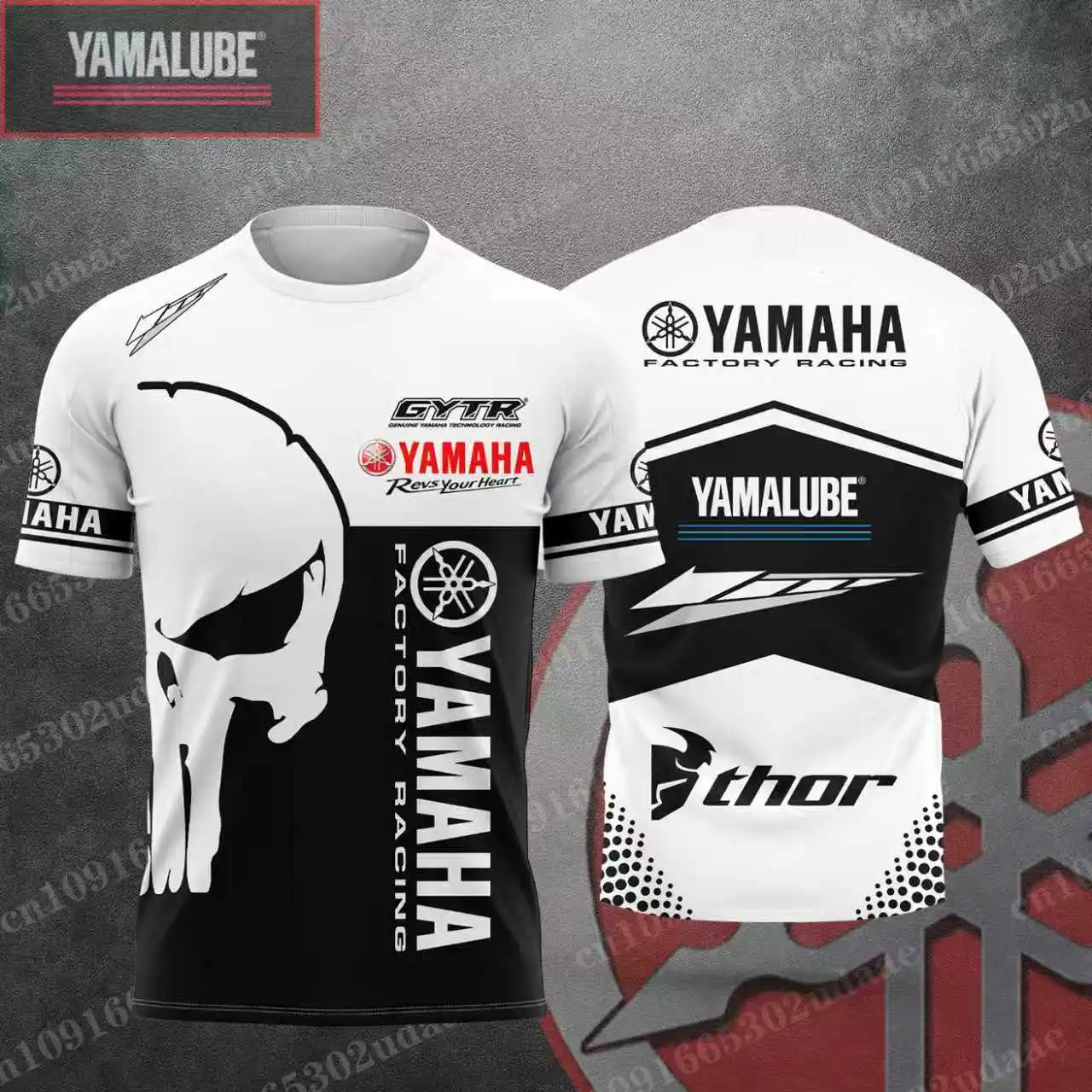 Summer new motorcycle Yamaha racing suit, motorcycle riding jacket, breathable fast short sleeved sports street T-shirt