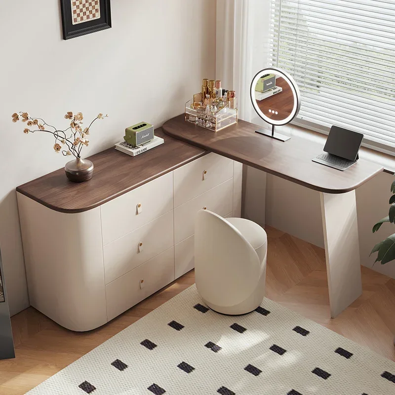 Design Vanity Dressing Table Mirror Nordic Storage Drawer Dresser Wood Chair Multifonctional Comoda Pra Quarto Bedroom Furniture