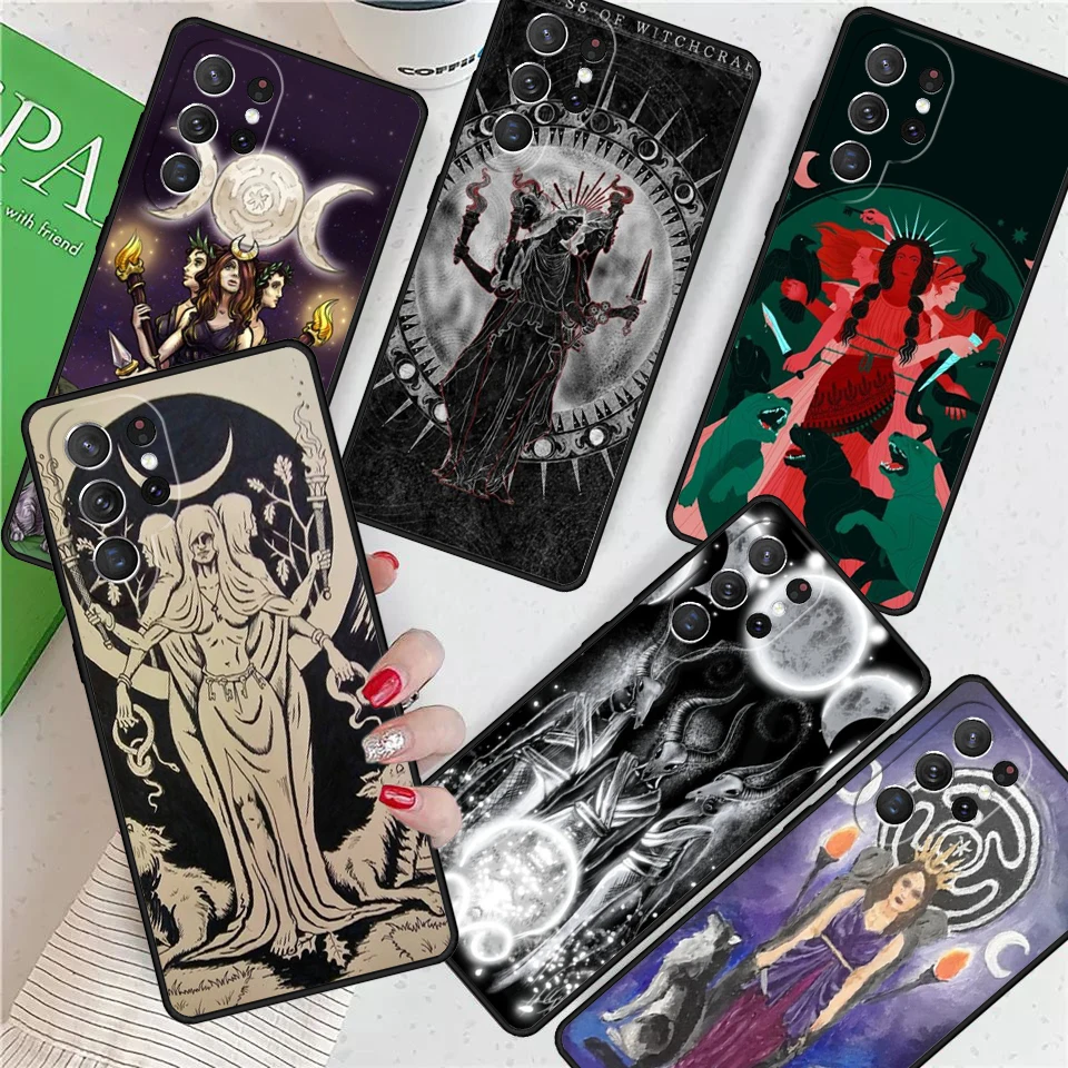 

Тройная Лунная богиня Hecate Карта Таро для Samsung Galaxy S24 Ultra S21 S22 S8 S9 S10 5G Note 10 20 Plus FE S23 чехол для телефона