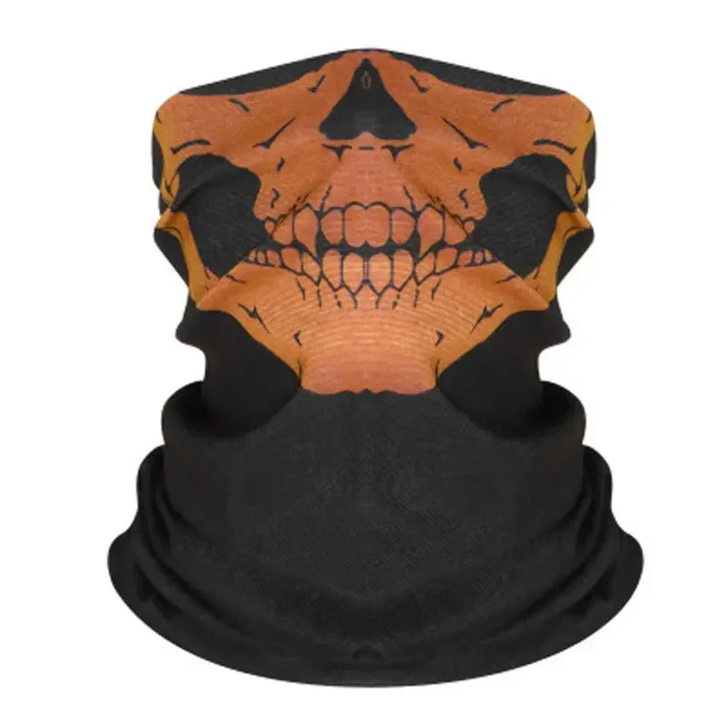 Skull Print Balaclava Face Mask Windproof Breathable Neck Gaiter Tube Scarf for Cycling Ski Motorcycle Hiking Sun UV view 5