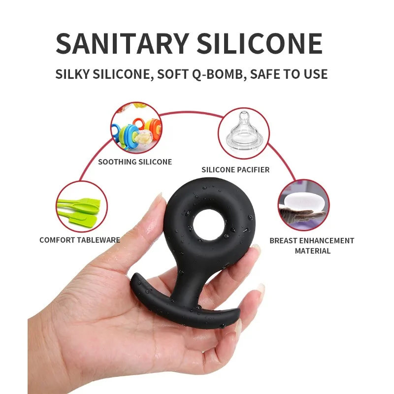 Fixed Wearable Small Silicone Anal Plug with Stretch Hole Butt Plug Sex Toys for Beginner Anus Trainer Anal Toy for Men Sex Shop