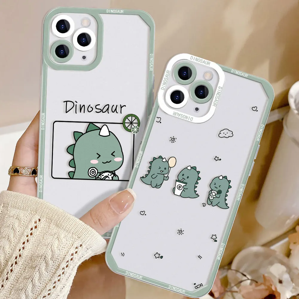 

Dinosaur Soft Phone Case For Iphone 14 11 12 13 Pro Max XR X Xs 7 8 Plus SE 13 Mini 14promax 13promax Len Protection Cover Funda