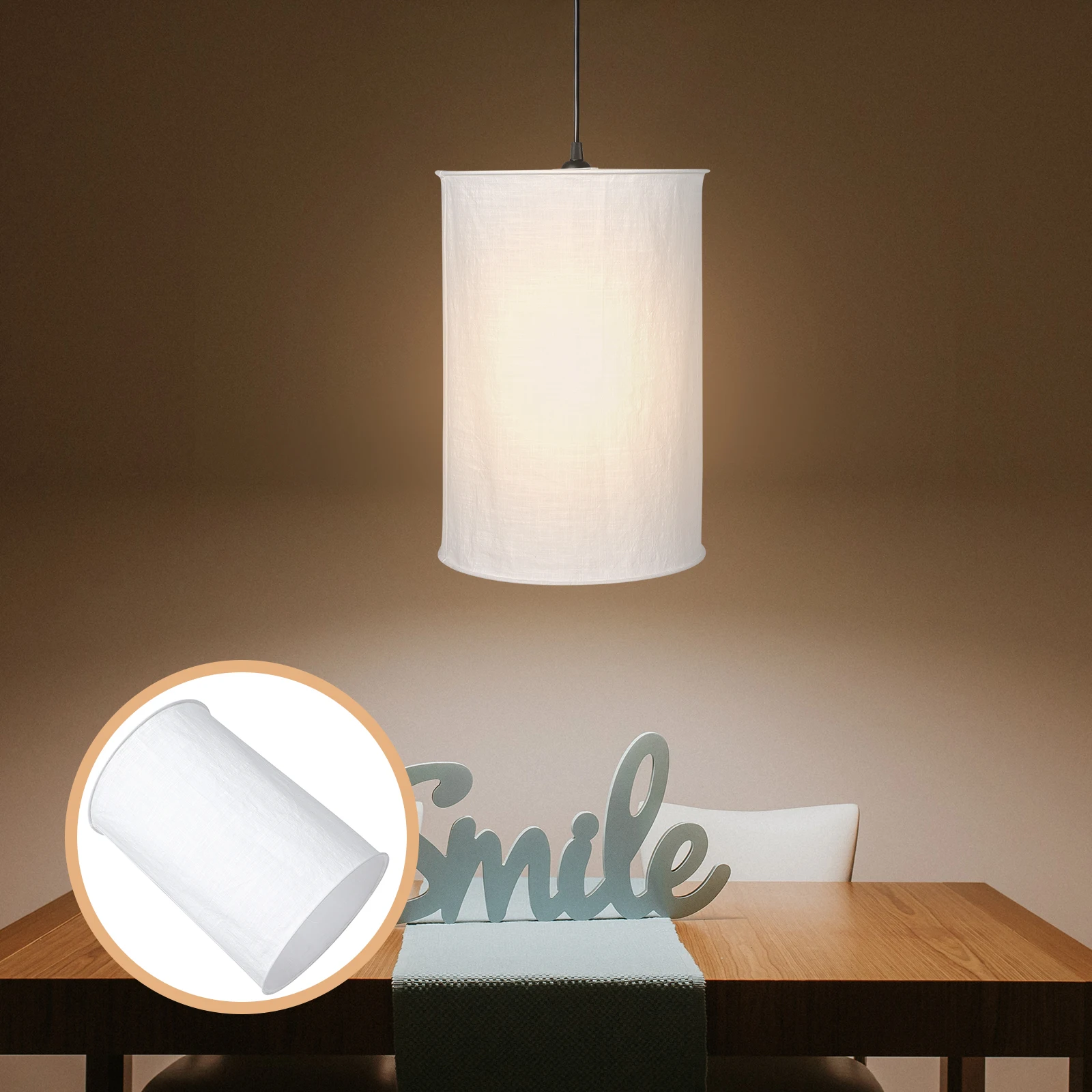 

Fabric Lampshade Pendant Light Shade Replacement Hanging Cloth Light Cover Decorative White Modern Chandelier Lamp Shades