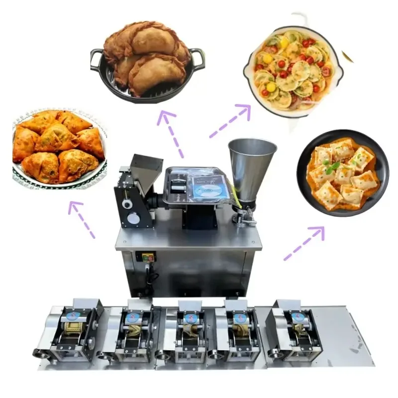 Stainless Steel Pork Pie Making Machine Dumpling Making Spring Roll Machine Empanada Meat Pie Making Machine