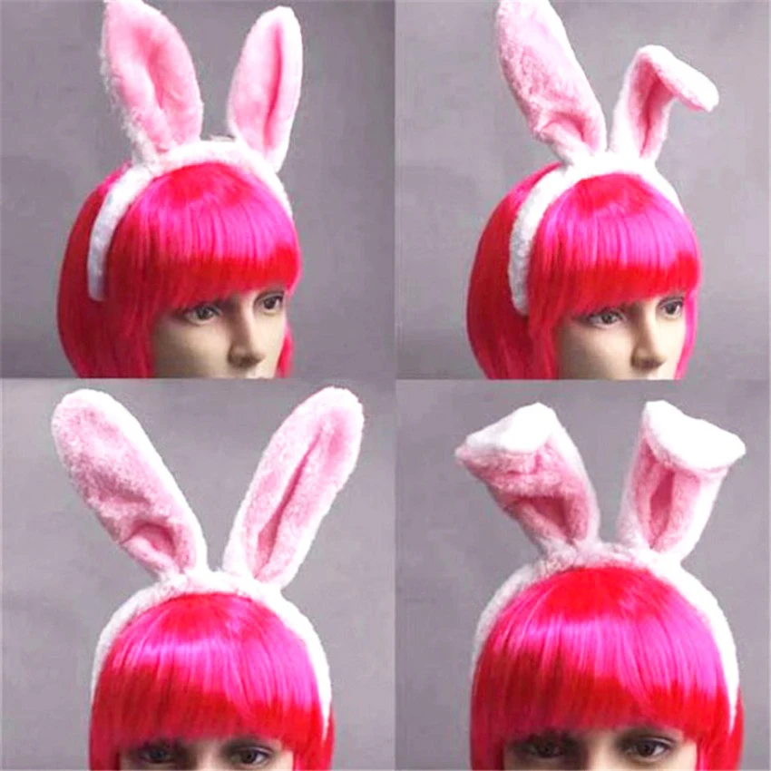 Plush bunny ears headband for Children Adult Girls Headwear Hairbands Scrunchies Headdress acsesorios para el cabello