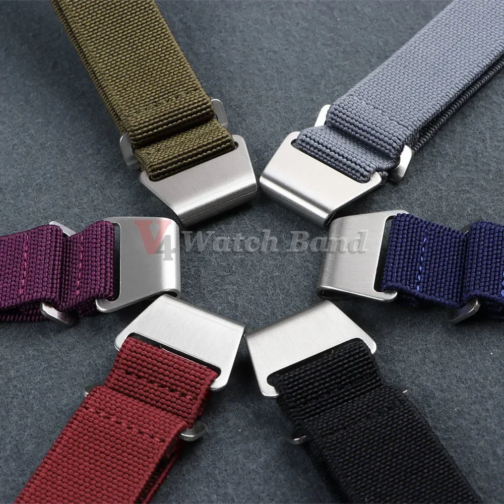 Elastic Watch Strap 60s French Troops Parachute Bracelet 20mm 22mm Nylon Watchbands Man\'s Universal Smart Reloj Fabric Wristband