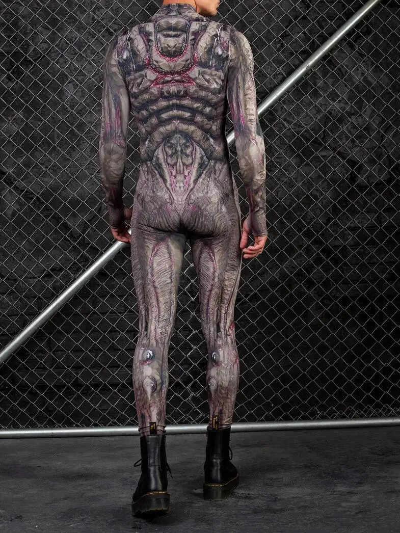 IOOTIANY 3D-Druck Roboter Punk Jumpsuit Catsuit Sexy Damen Cosplay Kostüme Zentai Halloween Bodysuit 2026 – Detail 16