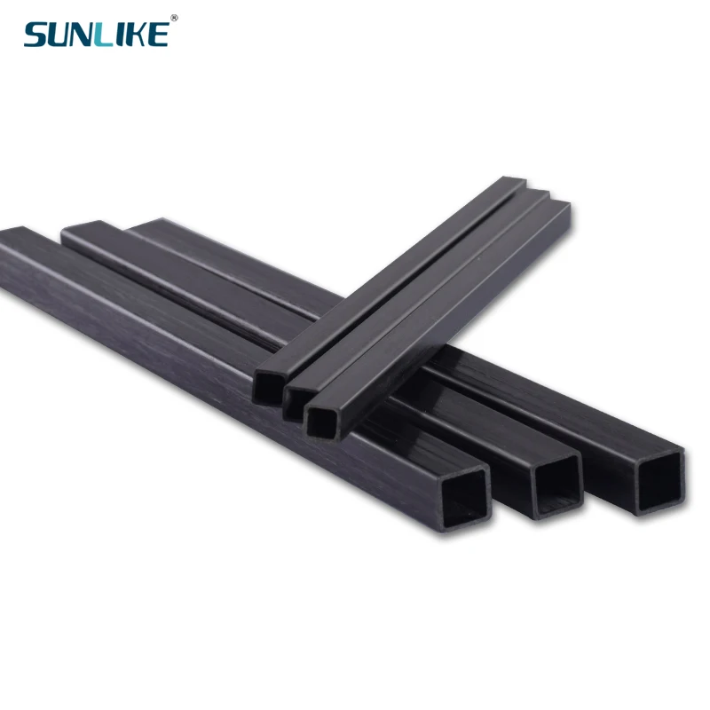 4pcs/Lot Carbon Fiber Square Tube Length 500mm Outer Diameter 3mm 4mm 5mm 6mm 8mm 10mm Carbon Square Tube