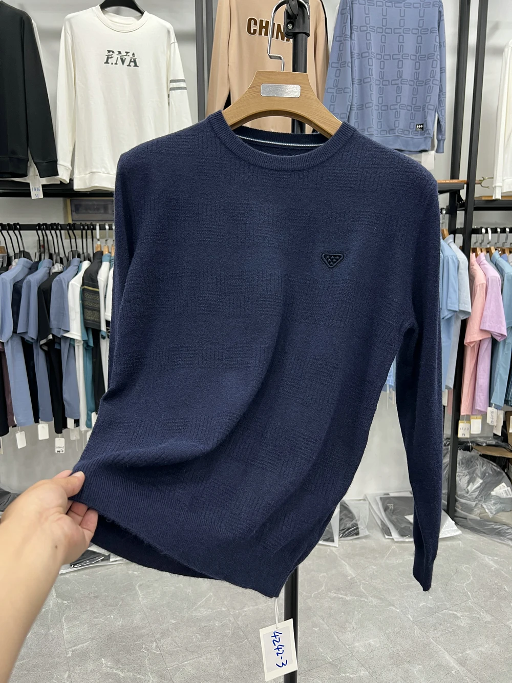 

Warm Busin Casual round Ne Knitted Sweater able Comfortable Men's Clothing Easy to Wear Cotton Polyester Nylon Blend