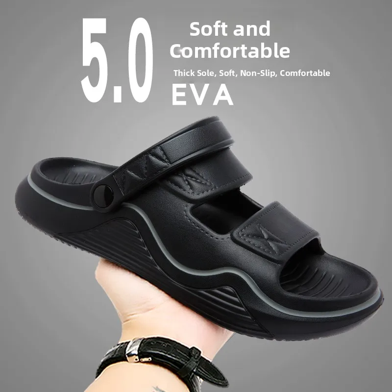 

Summer Thick Bottom Anti-Slip Driving Casual Sports Slippers for Men Beach Casual Wear Big Size Sandals Comfortable EVA Material