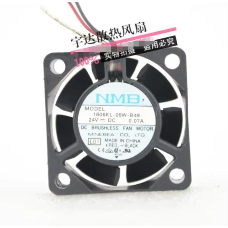 

NMB 1606KL-05W-B49 L01 DC 24V 0.07A 40x40x15mm 3-Wire Server Cooling Fan