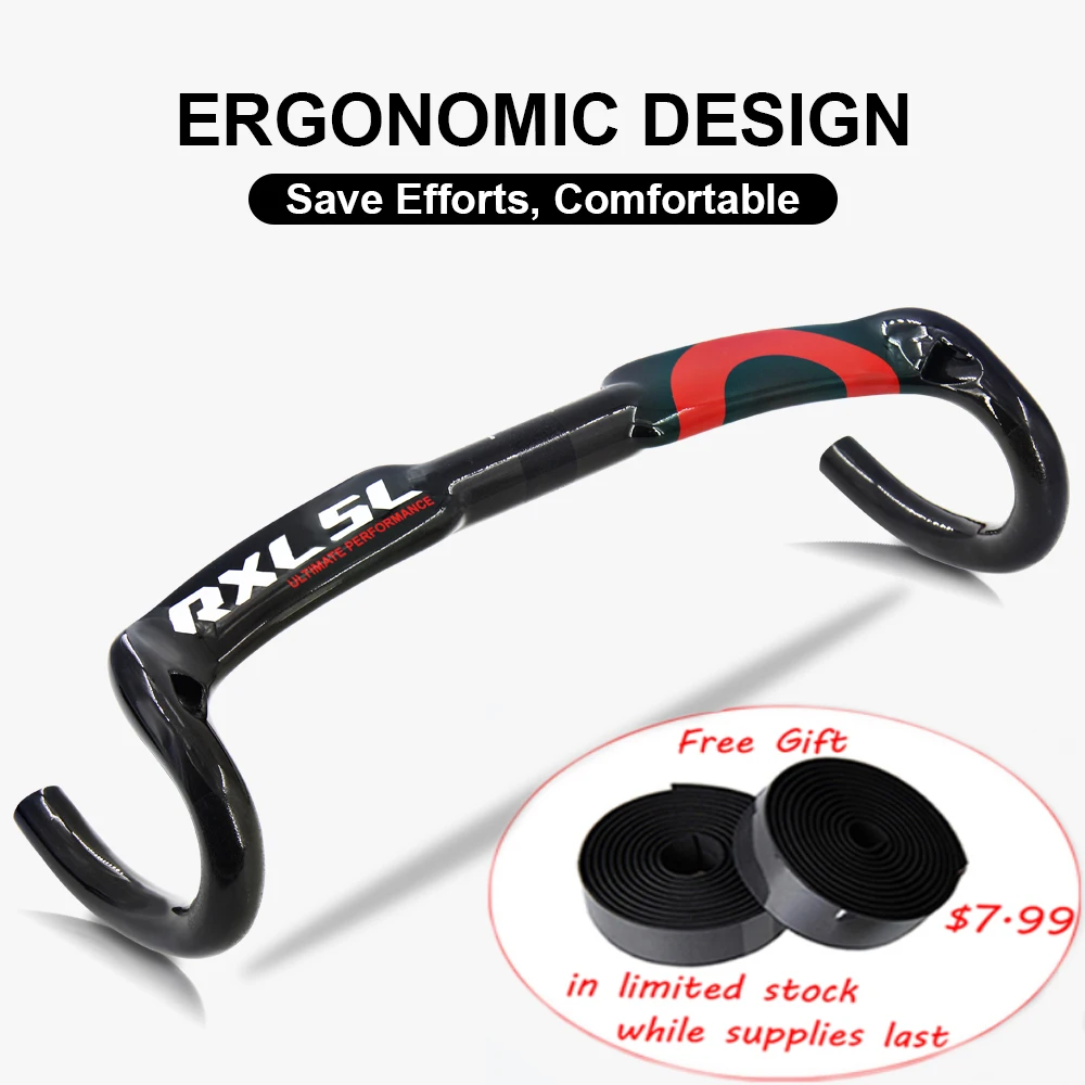 RXL SL Road Bike Drop Handlebar 31.8mm Carbon Racing Bicycle Bar 400/420/440 Internal Routing Aero Handlebar For Road Bike