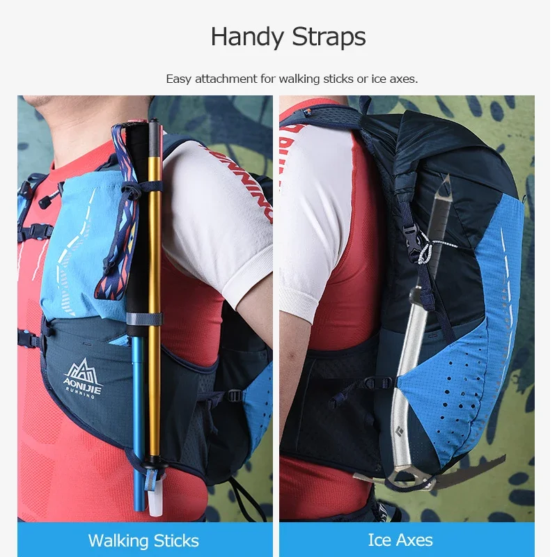 SM ML L/XL AONIJIE C9104 18L Hydration Backpack Pack Bag Trail Running Marathon Race Rucksack Single Bag Soft Water Bottle