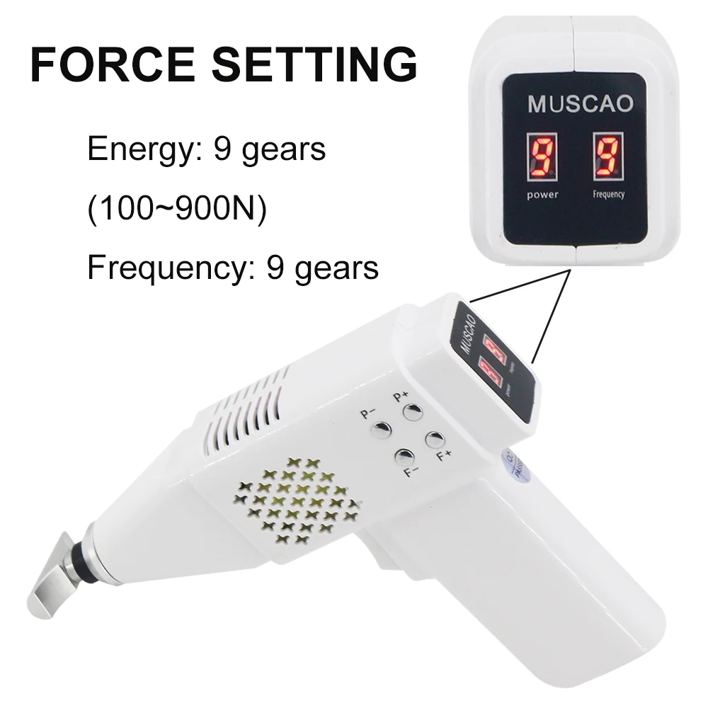 Electric Chiropractic Adjusting Tools 9 Levels Strength Adjustable Intensity Therapy Spine Correction Gun Cervical Massager