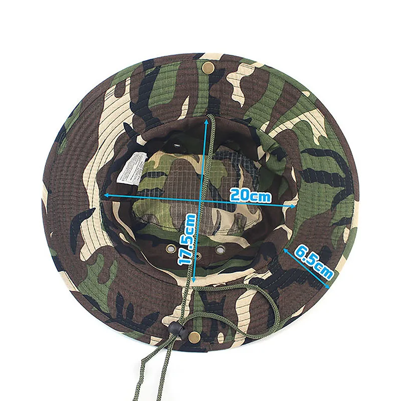 Outdoor Camouflage Fisherman Hat Tactical Training Expansion Breathable Training Camping Sunscreen Hat