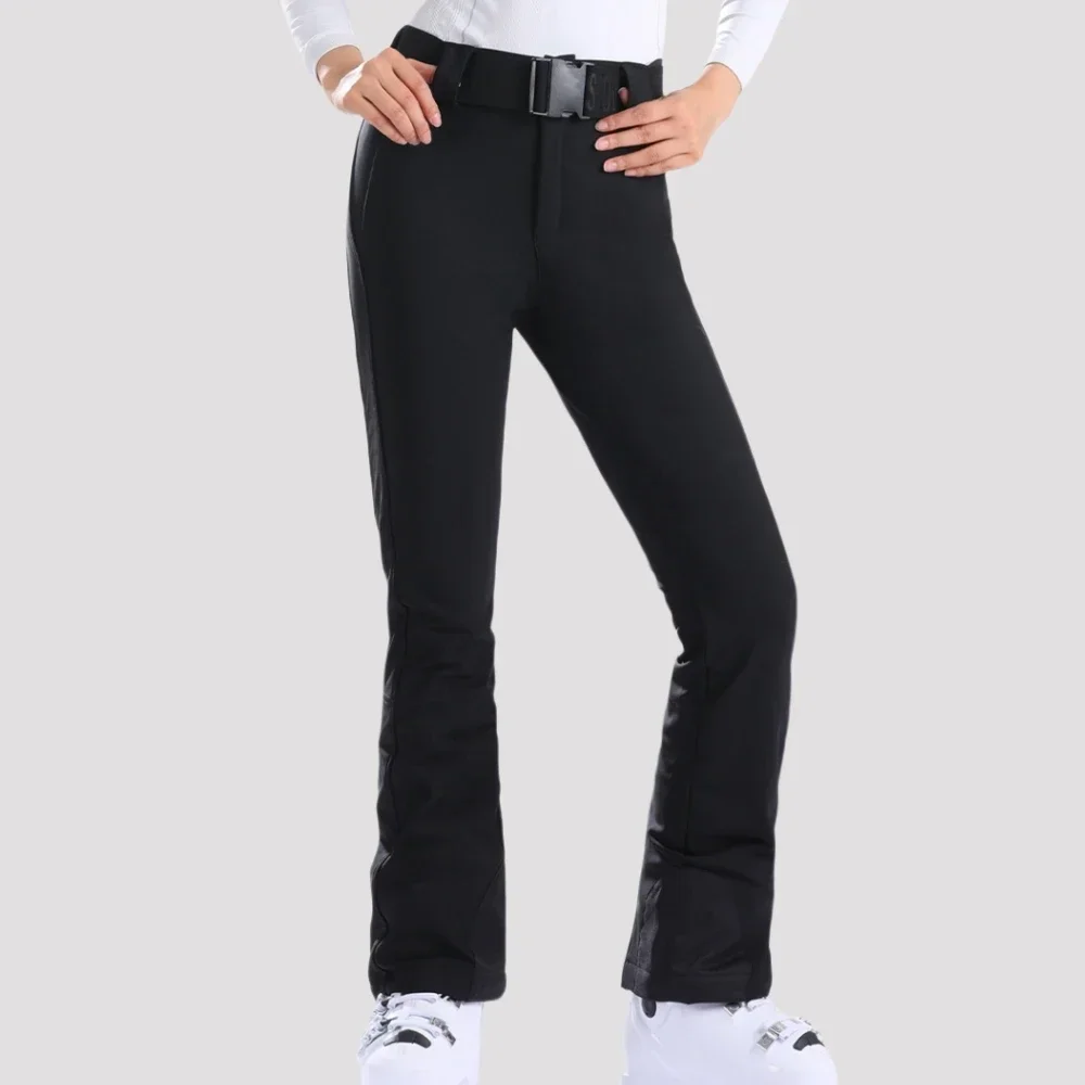 Nowe spodnie narciarskie Slim Fit Damskie spodnie śniegowe Zimowe ciepłe spodnie dresowe Outdoor Wiatroszczelne spodnie narciarskie Wodoodporne ubrania snowboardowe