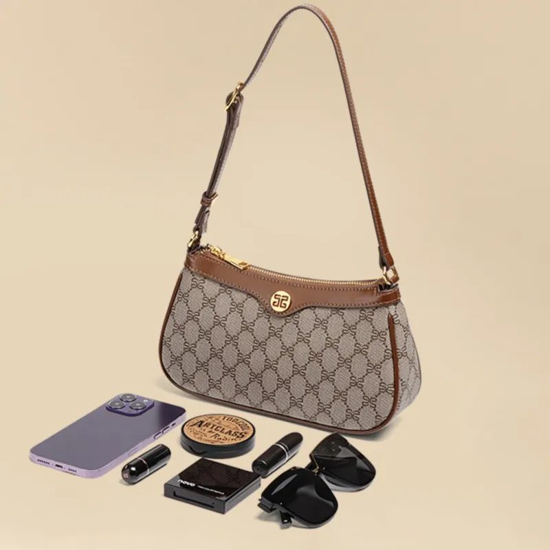 Designer High-End Luxury Women's Underarm Bag Fashionable Tote Bag Mujer Exquisite Commuting Single-Shoulder Crossbody Bag