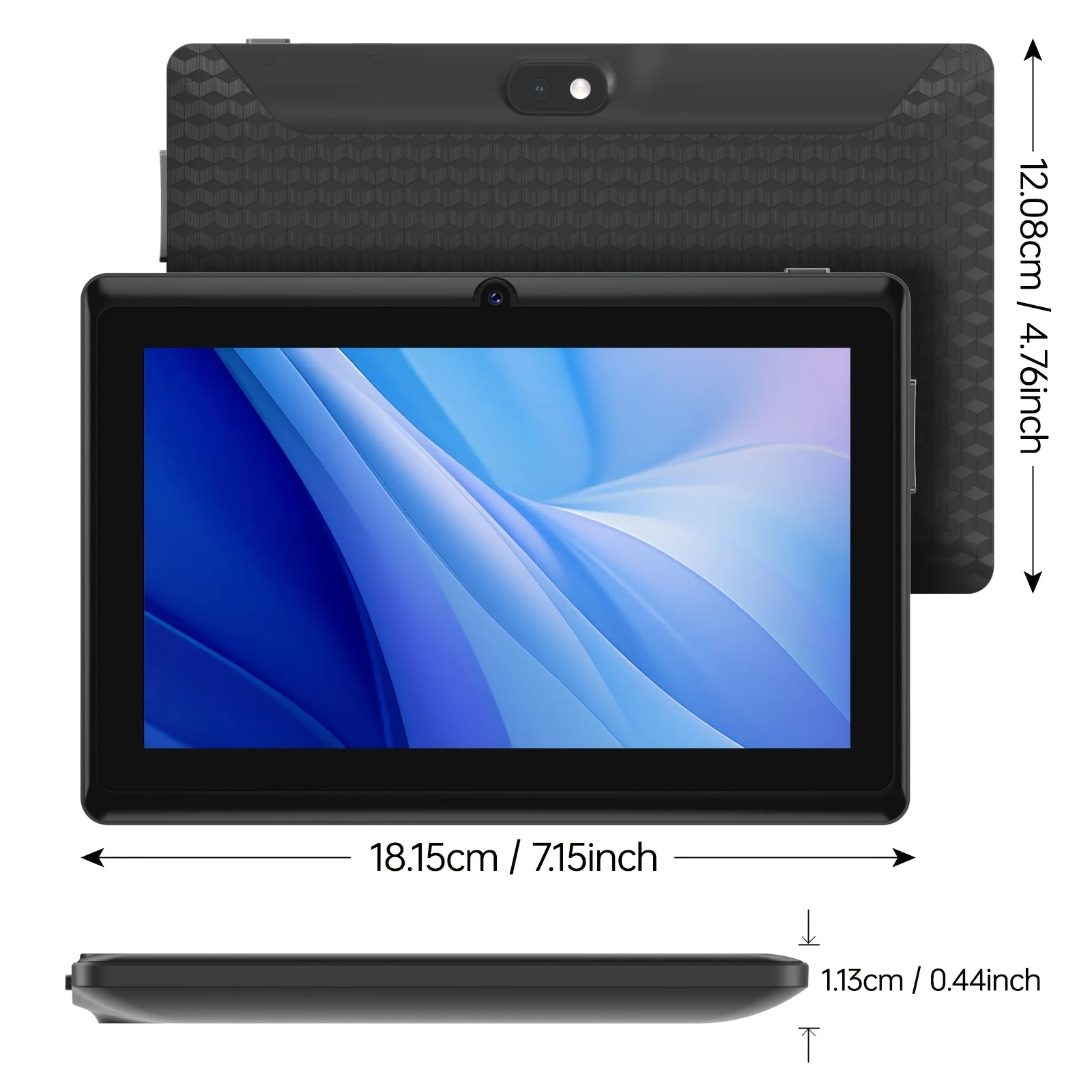 I-Atar P3 العلامة التجارية الجديدة 7 بوصة متعددة اللغات Android Tablet، Android 12.0 Tablet 4Gb Ram 32Gb Storage، Type-C Tablet، معالج Mtk رباعي النواة، شاشة تعمل باللمس 1280*800 Ips، كاميرا مزدوجة، تدعم 2.4 جيجا واي فاي مدمجة، تابلت مدمج 4000 مللي أمبير في الساعة