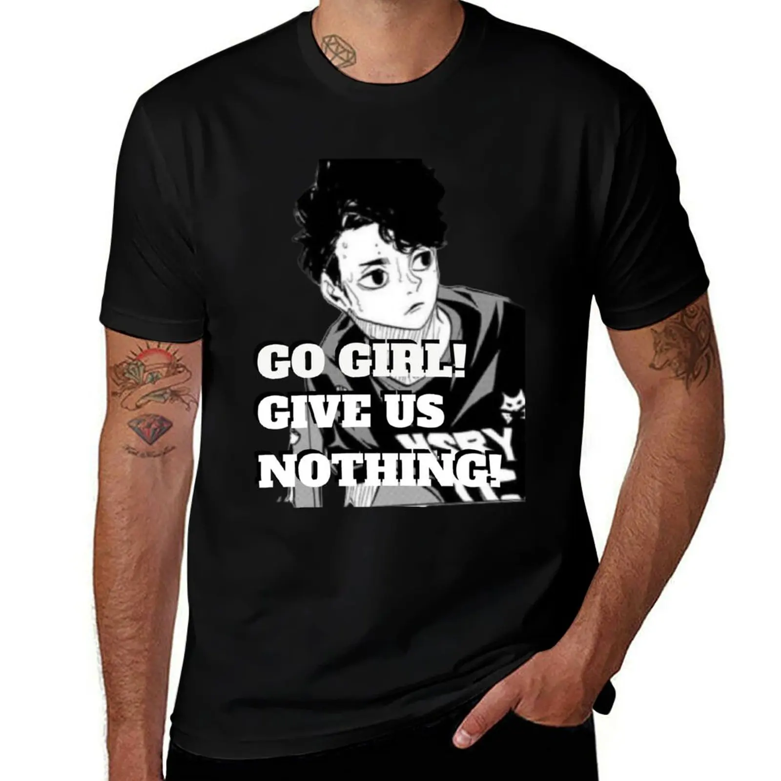 

give us nothing sakusa! T-Shirt anime stuff graphic t shirt vintage sublime animal prinfor boys compression shirt men
