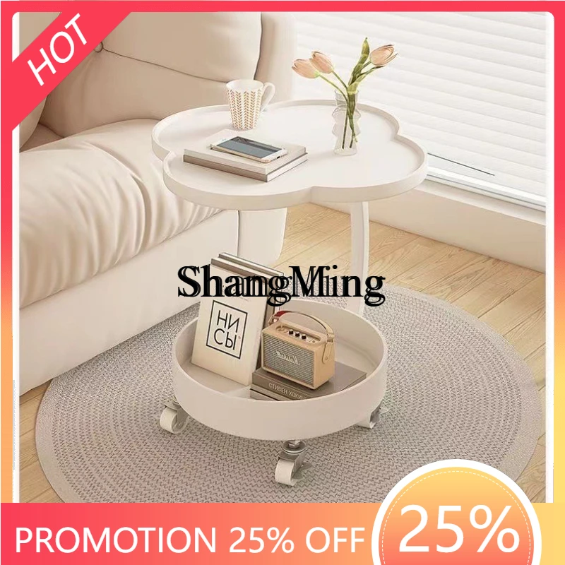 

FG good-looking cream wind sofa side few household removable bedside rack small apartment coffee table