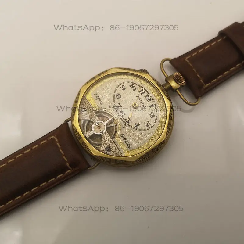 Pocket watch to watch, century-old antique pocket watch to watch gold, classic retro mechanical view 5