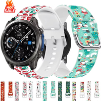 22mm Christmas Silicone Strap For Zeblaze Vibe 8 7 7 Pro 7 Lite/GTS GTR 3 Pro Band For Zeblaze Stratos 4 3 2 Ultra/Btalk 2 Lite