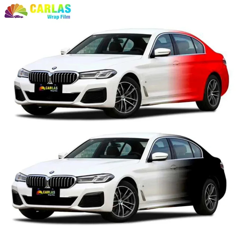 

CARLAS Factory Outlet Car Wrapping Film Two Color Gradient Bicolor Custom Design Pvc Vinyl Wrap Film Supplier