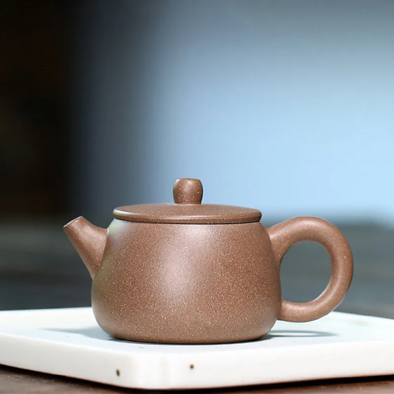 

Chinese Yixing Purple Clay Teapot Handmade Tea Pot Raw Ore Section Mud Beauty Kettle Zisha Tea Set Household Teaware 90ml