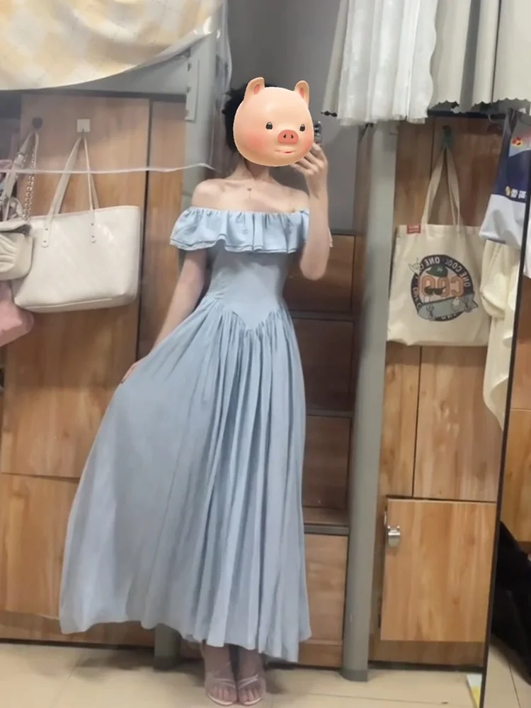 

XZY Ele Summer Dr Women's plus Size Floral Lace Hem Vaion Skirt Casual Sle Bal A-Line Long Dr