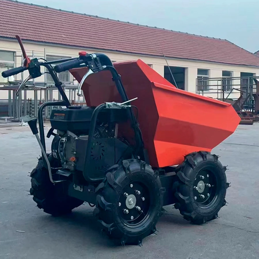 China Manufacturer 4X4 Mini Dumper Truck Petrol Engine PLC Wheel Loader with Motor