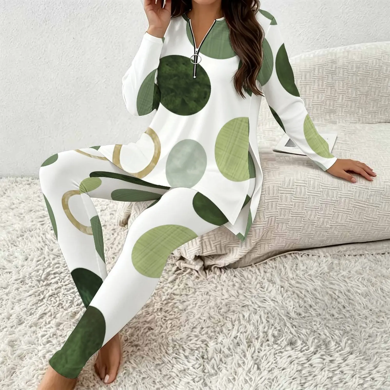 Fall Graphic Print Plus Size Sets Women V Neck Black Leopard Animal Print Plus Size Clothes Womens Clothing For Loungewear