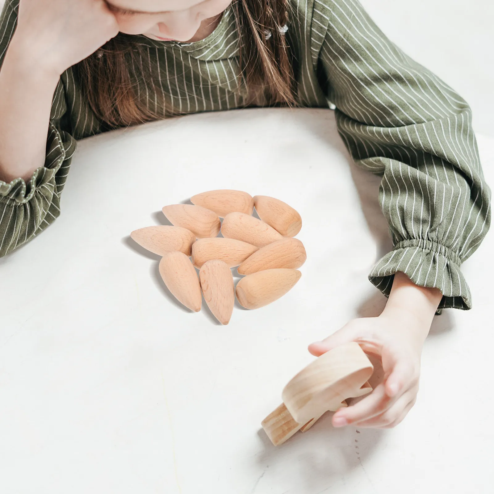 

10 шт. деревянных заготовок для поделок, неокрашенные, для росписи, декоративные, для ручной росписи, настольные украшения, деревянные изделия без покрытия