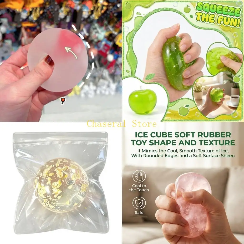 

E7CE Slow Rising Stress Ball Maltose Ball Squeeze Toy For All Ages Tension Relief