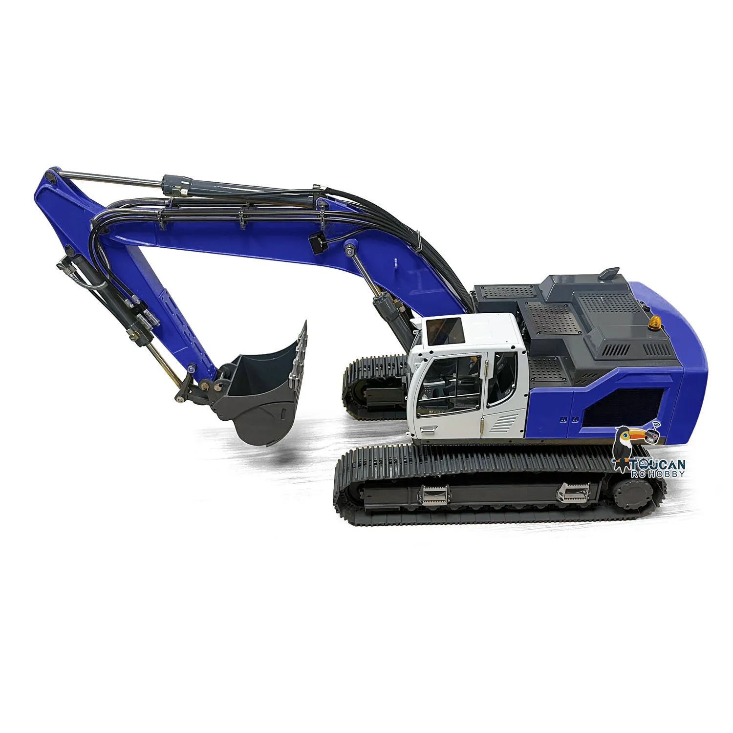 Juguetes 1/14 945 excavadora hidráulica de Metal RC camión de Control de Radio pintado acabado amarillo coche excavadora vehículo modelo ligero TH20731