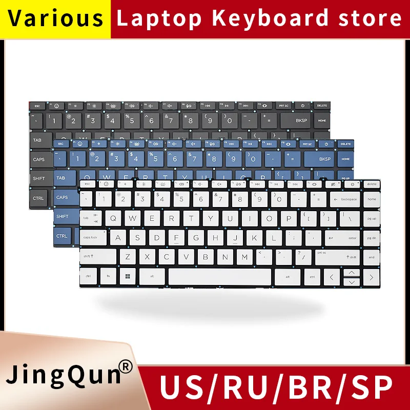 

Сменная клавиатура с русской подсветкой в США/RU для HP X360 14-EP 14-EM 14-EK 15-EW 15T-EY 15Z-EY TPN-I141 TPN-I142