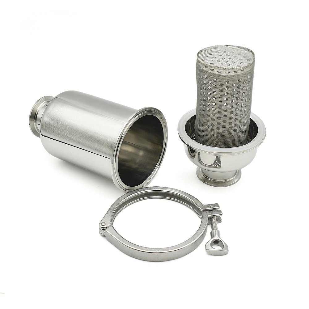 Imagem -02 - Filtro de Tri Clamp Filtro Short Inline Fit 38 mm 51 mm Pipeline Homebrew Beer Brewing Aço Inoxidável Ss304 316