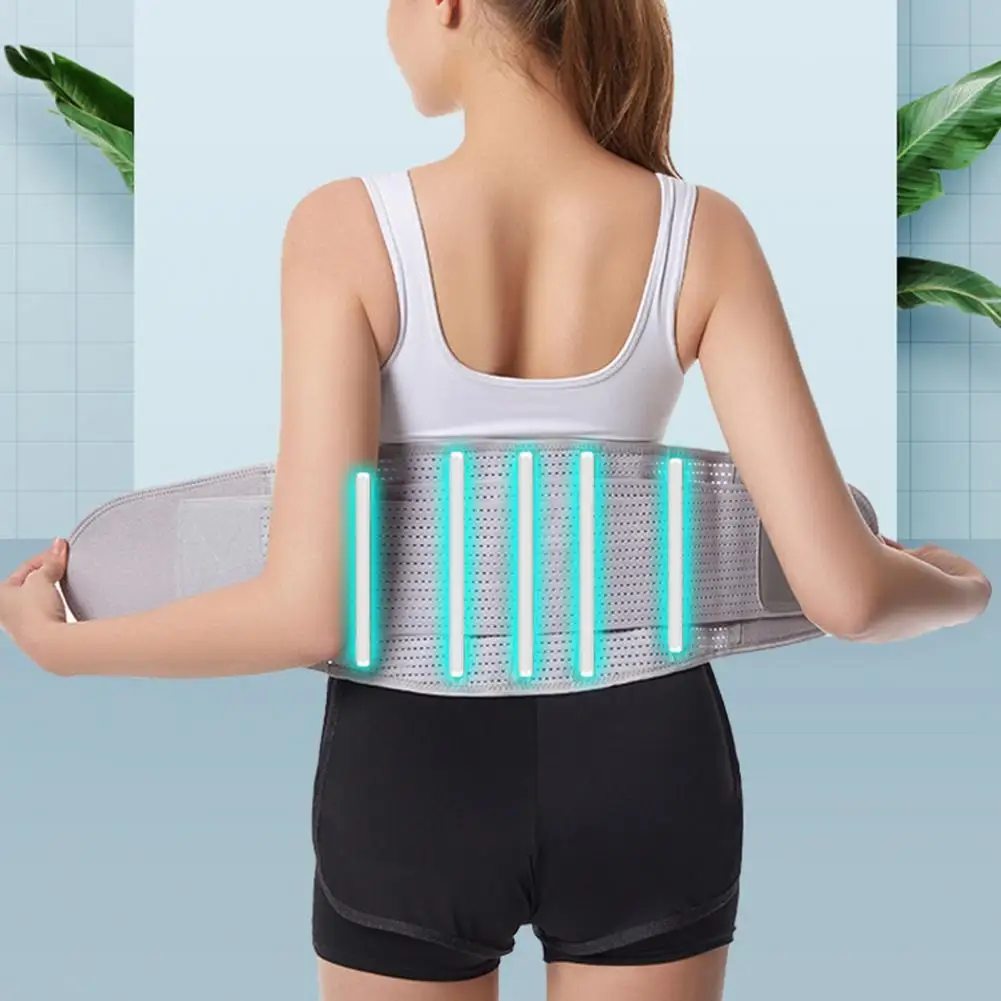 Waist Trimmer Belt Sweat-Absorption Ergonomic Design Comfortable High Elasticity Adjustable Protect The Waist with Steel Plate S