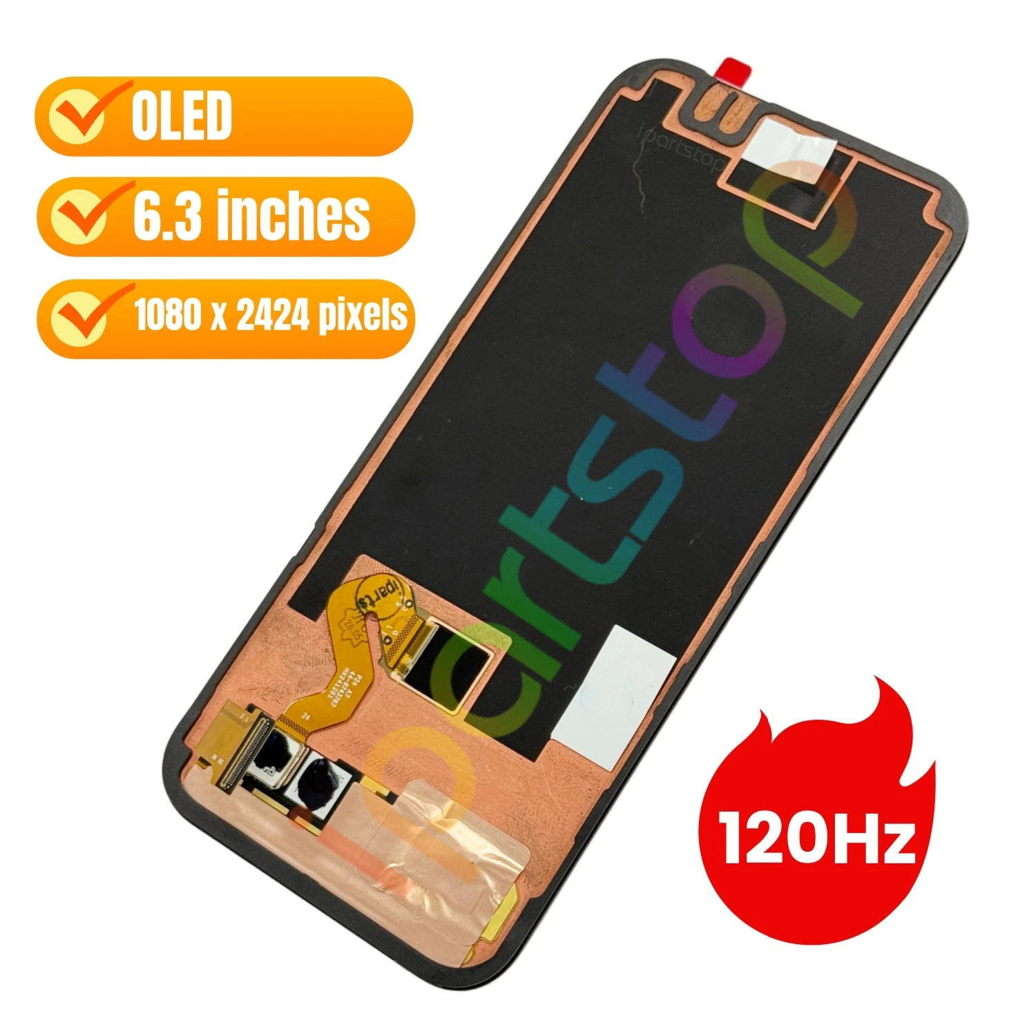 iParts Replacement Display for Google Pixel 9 5G G2YBB GUR25 G1B60 120Hz OLED Touch Screen Assembly OEM with Fingerprint Sensor