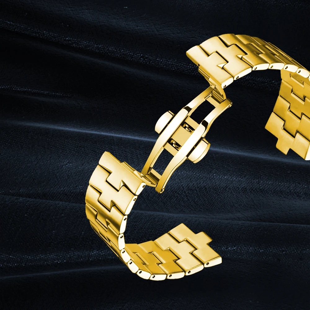 X-GEAR ساعات رجالي العلامة التجارية الفاخرة ساعات المعصم للرجال الذهب الكبير الذهبي الذكور كرونوغراف ساعة اليد رجل