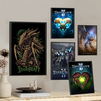 Game S-StarCraft Self-adhesive Art Poster Whitepaper Prints Posters Artwork Home Decor
