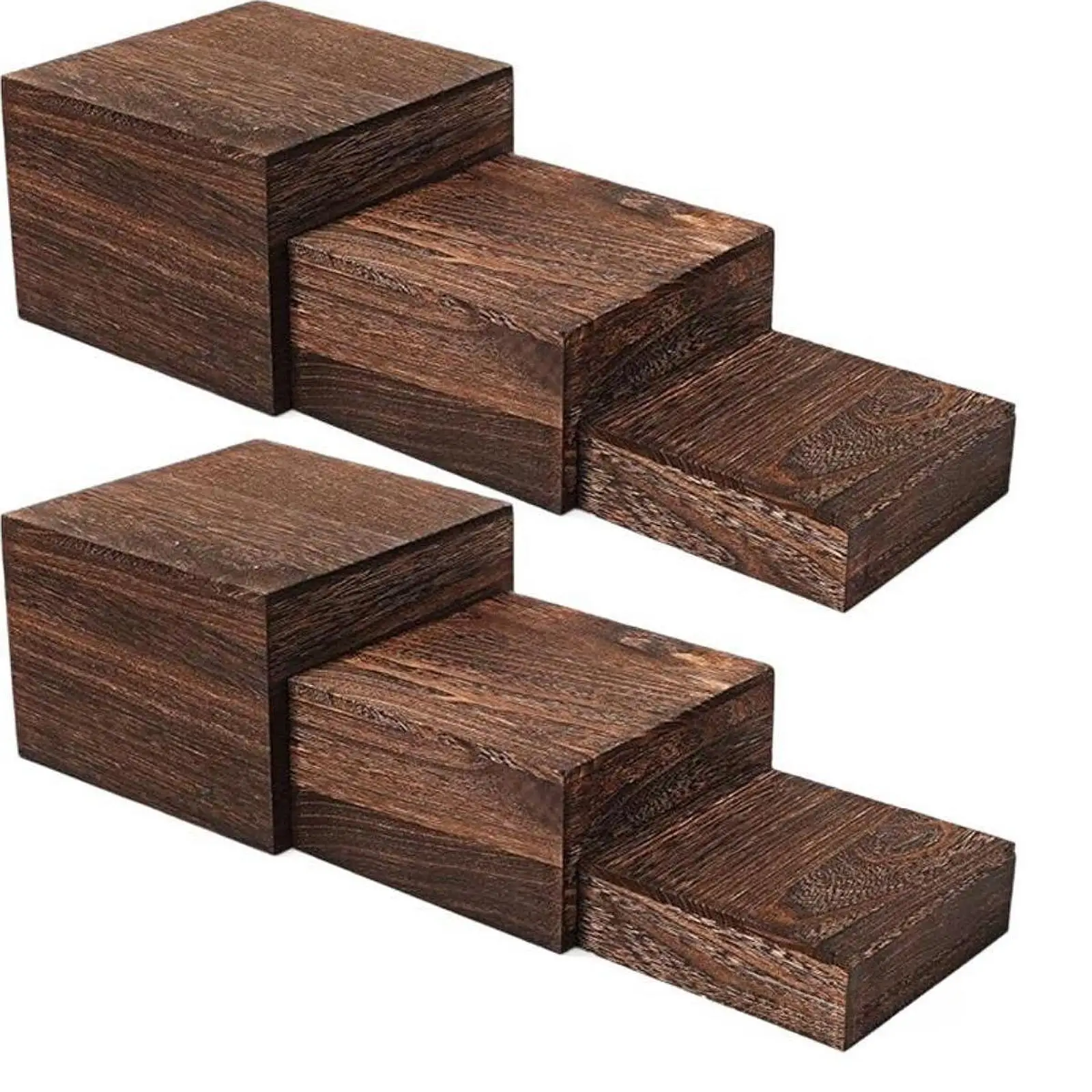 Rustic Wooden Risers Cake Cupcake Stand Collectibles Organizer Dessert Buffet for Party Wedding Food Display