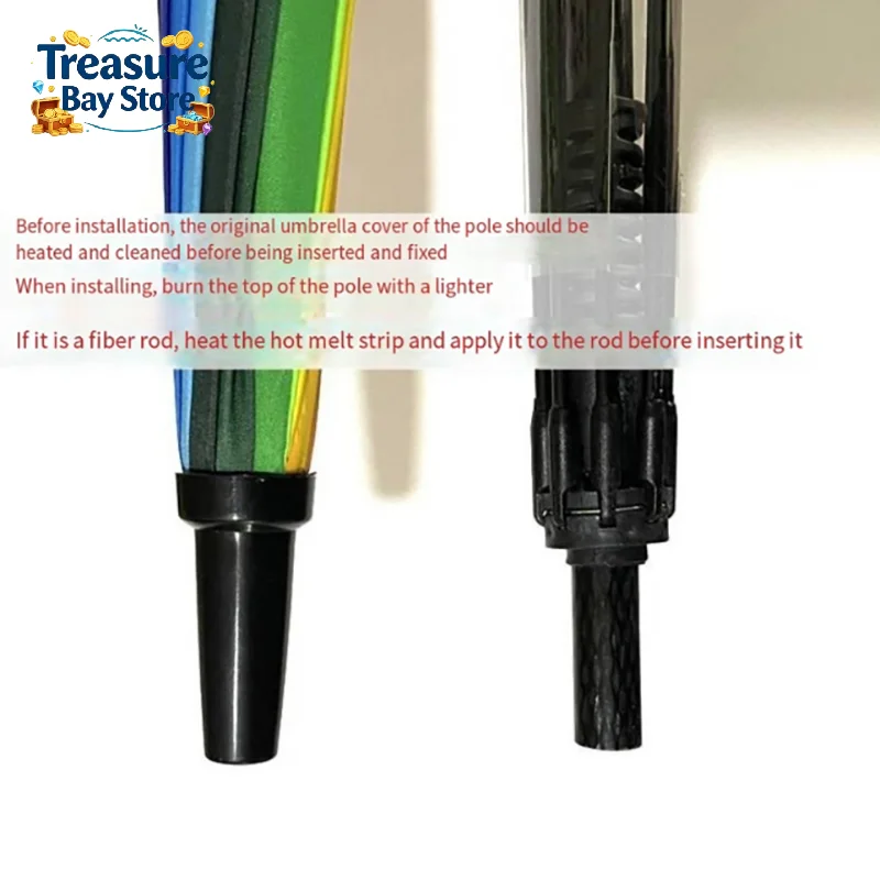 Long-handled Umbrella Repair Parts Supply Accessories Tip Protector Replacement Tops Cover Professional Tips