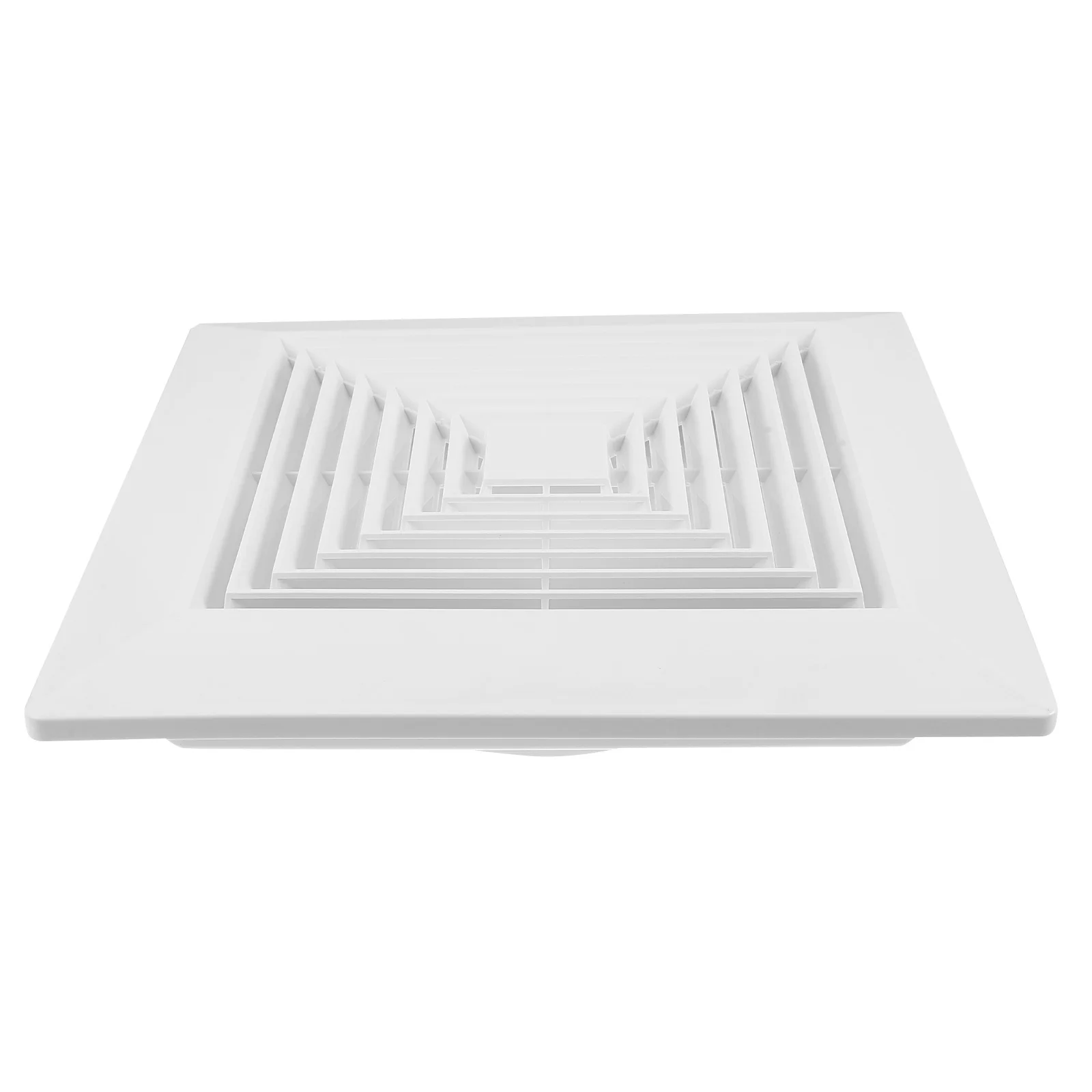 12x12インチ角型天井ディフューザー、浴室換気扇交換用プラスチックグリル、スプリング付き、換気排気口用