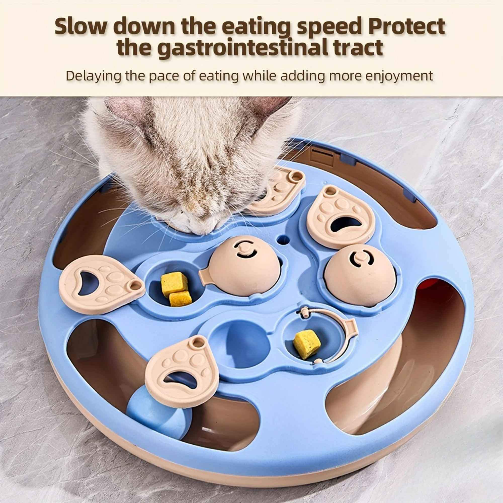 

Interactive Cat Puzzle Toy for Mental Stimulation - Cognitive Training Game with Claw Stretching, No Batteries Needed for Indoor