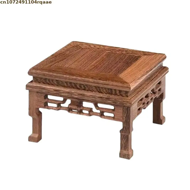 Miniature Wooden Vase Figurines Display Stand Tea Sets Pedestal Flower Pot Bonsai Plant Shelf Coffee Table Log Sorting Lathe