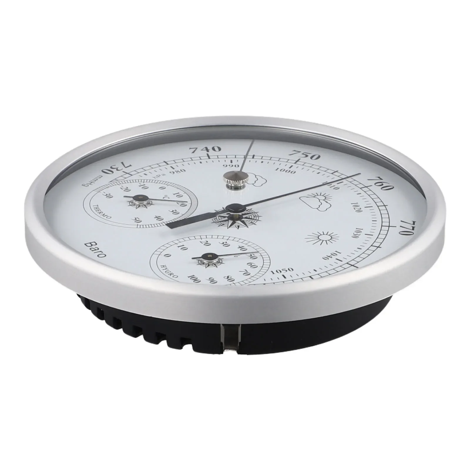 130mm Weather Station High Precision Barometric Sensor Humidity Atmospheric Pressure Indoor Use Metal Construction