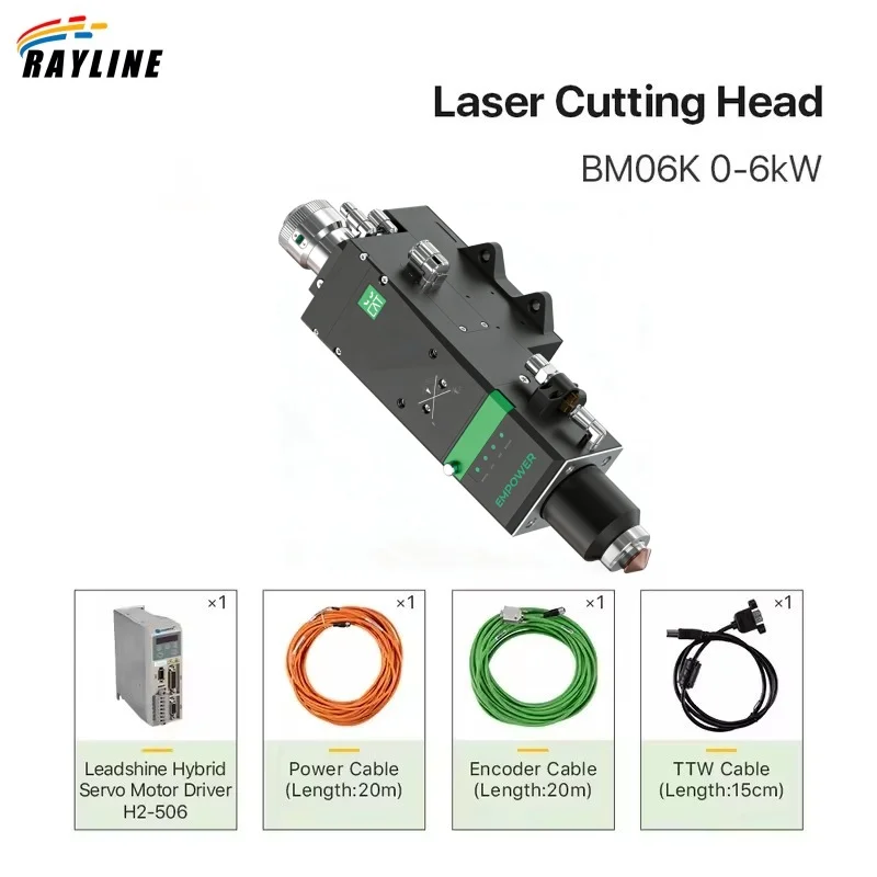 6kw Auto Focus Raytools BM06K Automatic Focusing Laser Cutting Head  for Fiber Laser Cutting Head Metal Cutting