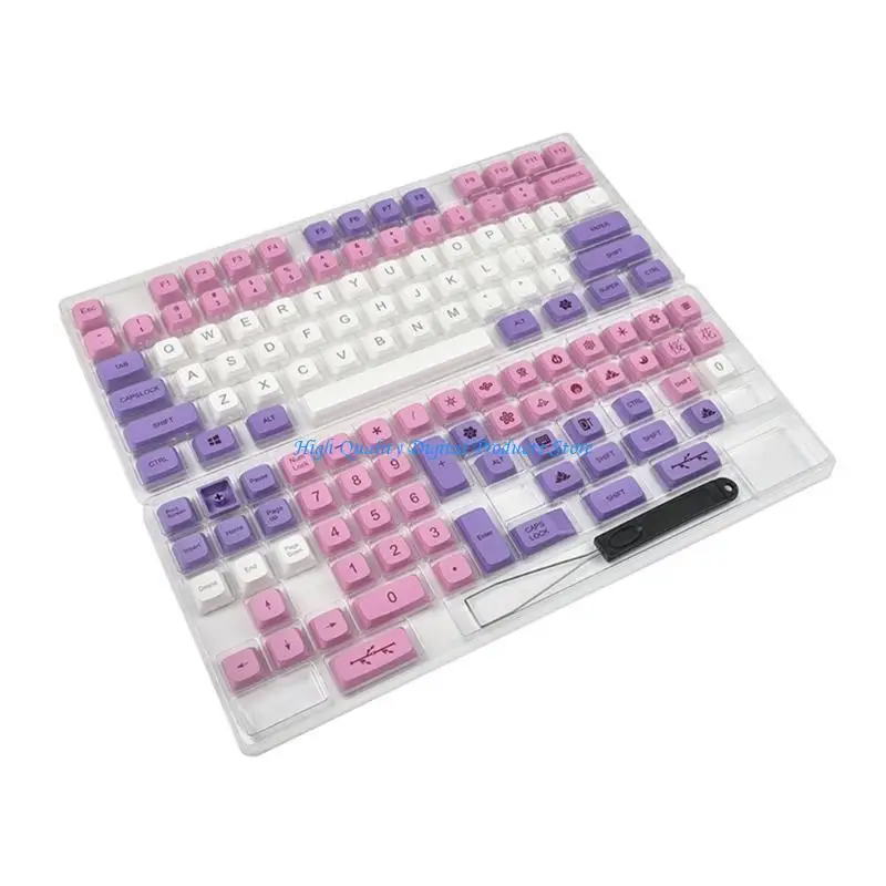 U2JE 134 Taste ZDA -Profil -Tastaturkaps für mechanische Tastaturfarbe Pink eingestellt