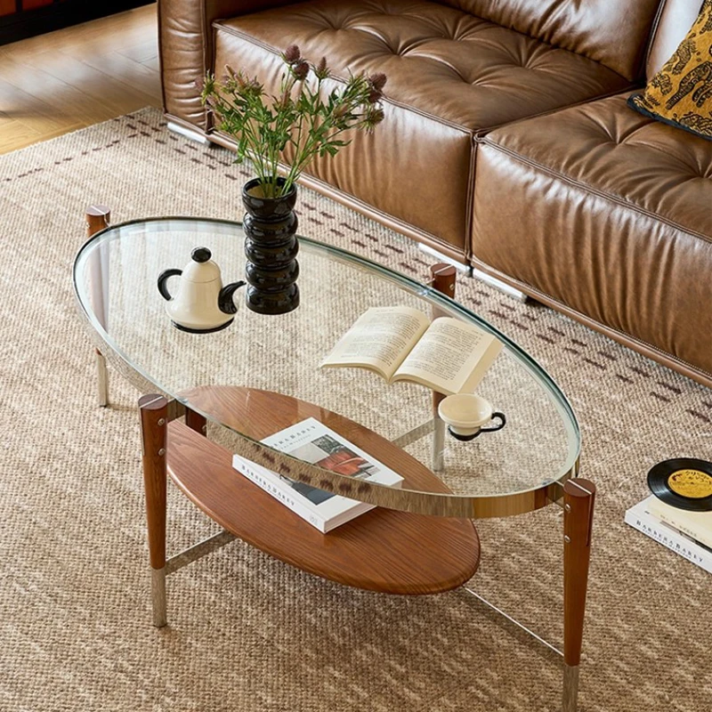 

Save Space Modern Coffee Table Trendy Simple Vintage Professional Transparent Side Table Designer Couchtisch Unique Furniture