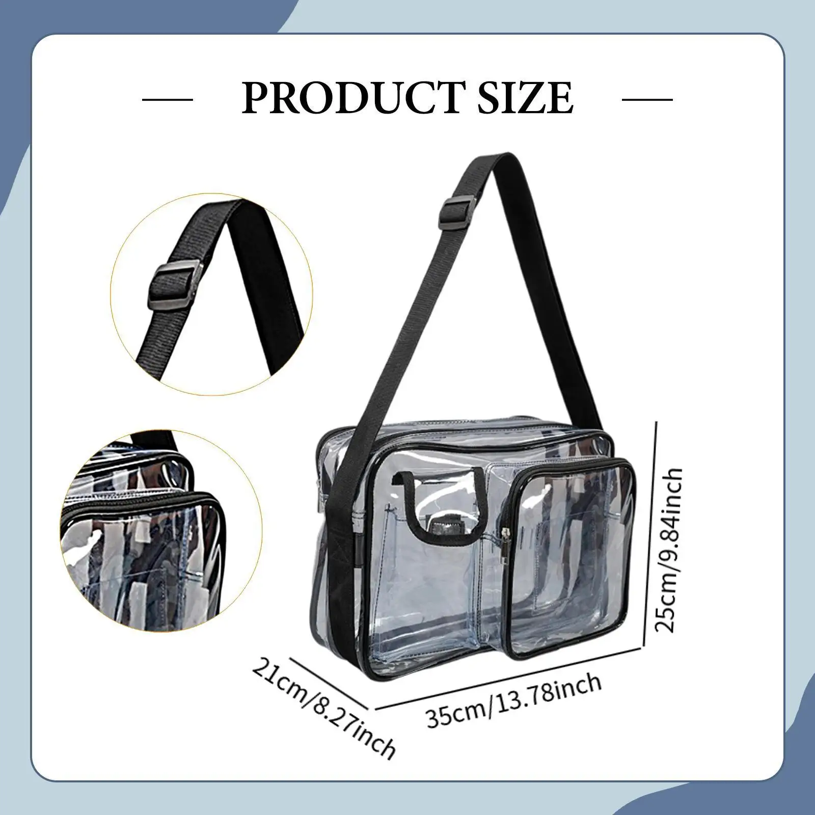 Borsa per ingegnere Borsa per attrezzi trasparente Antipolvere Semplice, Custodia per attrezzi trasparente per camere bianche, con spallacci per viaggi in campeggio in garage